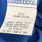 Avara Elaine Tiered Mini Dress Blue Ruffle Neck Poplin Cotton Bright Blue Sz XL Photo 9