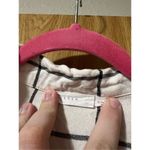 Lush Clothing Lush White Plaid Woman’s Long Sleeve V-Neck Top Size Medium Photo 6