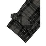 Plaid Black Gray Wool Blend Military Style Peacoat Size L Photo 4