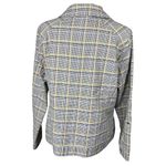 Christopher & Banks  Plaid Jacket Size L Large Stretch Lightweight Black White Go Photo 2