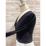 Ralph Lauren Lauren Women's Black White Faux-Leather-Trim Sheath Dress Size 2P Photo 4
