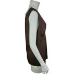 Cato Womens XL Brown Sleeveless Peplum Tank Cinched Shoulders Lined Photo 11