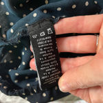 Sanctuary Polka Dot VNeck Blouse Plus Size 1X Navy Blue Preppy Retro Clean Girl Photo 8