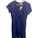 Leadingstar Womens Navy Blue Dress M Short Sleeved A Photo 1
