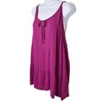 Torrid Womens Purple Tiered Cami Swiss Dot Crinkle Gauze Top Adjustable Sz 4X Photo 3