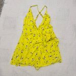 Free People  Tango at Night 10 faux wrap tie flap front romper SH 3099 Photo 7