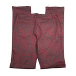 Tribal Pants Womens Size 4 Red Black Denim Slim Straight Stretch Animal Print Photo 2