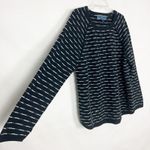 Karen Scott  Women's Cotton Black White Sweater Size Large Casual Business Photo 4