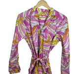 Anthropologie Vera For  Confetti Midi Shirt Dress in Pink/Yellow/Orange Size S Photo 8