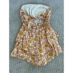 American Eagle Floral Tiered Ruffle Cut Out Back Romper L Photo 4