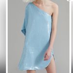 The Frankie Shop NWT Gloria Sequin Dress Blue Size Photo 5