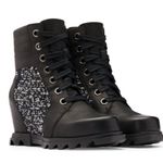 Sorel Joan of Arctic Waterproof Wedge III Lexie Lace-Up Bootie, Black, 10, NWT Photo 12