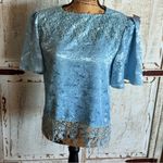 Elegant Blue Lace Dress Size 8 Photo 1