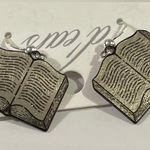 NEW D'ears Book Earrings Black Photo 3