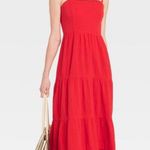 Knox Rose  Boho Dress Red Tiered Cottagecore S Small M Medium Photo 0