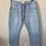 Free People  Oneteaspoon Lace Up Bandit Jeans Size 34 NWT Photo 4