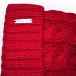 SOIA & KYO NEW DESIGNER AMALIE cable knit WOOL beanie/toque red feather pom pom Photo 4