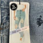 Tinseltown Hi Rise Mom Jeans Snake Serpent Embroidery Size 7 Curvy Raw Hem NEW Photo 3