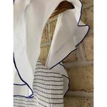 Likely NWT  Athena Smocked Ruffle Top Blue White S Bloomingdale’s Revolve Cropped Photo 4