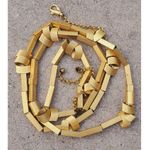 Chunky Gold Tone Geometric Statement Necklace – Layered Sculptural Boho Glam Photo 10