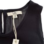 YA Los Angeles Top Blouse Black Silk Blend Sleeveless Fringe Hem Top Small NEW Photo 1