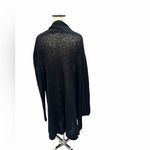 MM La Fleur Mary Black Mercerized Cotton Open Front Cardigan Sweater XL Photo 3