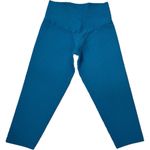 Booty By Brabants Croco Skin Seamless Cropped Leggings OS Fits all Teal Blue Photo 2