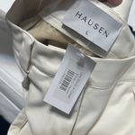 Hemline Hausen Lyra Faux Leather Shorts in Cream Photo 4