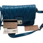 Miu Miu Laguna Matelasse’Lux Bandoliera blue shoulder bag model 5BH088 Photo 0