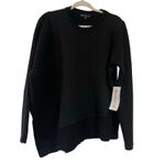 Athleta NWT Black Oversized Chunky Crewneck Sweater Size S Photo 4