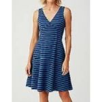 Peter Som Dress 6 Blue Stripe Jersey Stretch Nautical Vacation Fit Flare Cruise Photo 5