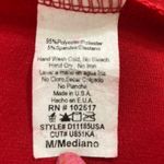 Maitai red sleeveless midi dress, stretch knit crepe, side slit, women's medium Photo 4