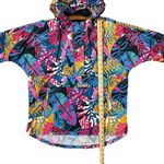 Lauren James  Anorak Colorful Floral Tropical 1/4 Zip Windbreaker Jacket Sz Small Photo 11