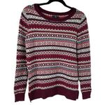 Gap Factory Burgundy Fair Isle Sweater Photo 0