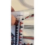 A loves A Embroidered Peasant Blouse Button Back Red/White/Blue Women Small Boho Photo 2