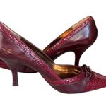 Joan & David Circa  'Sartada' burgundy heel 10M Photo 8