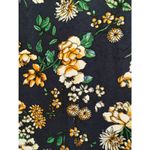 Sami & Jo  Size XL Navy Blue Floral Boho Trim Short Sleeve Stretch Maxi Dress Photo 1