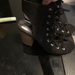 Black Lace Up Heels Size 7.5 Photo 2