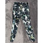 Athleta  Women's Floral Pattern Hawaiian‎ Green and Navy Legging Size Small Photo 3