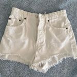 ZARA White Denim Shorts Photo 1