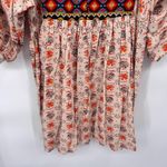Umgee ‎ Western Babydoll Tunic Dress Small Multicolor Cotton Blend Boho Hippie Photo 2