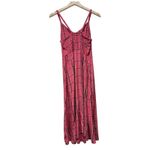 Old Navy Women Pink Plaid Fit & Flare Cami Midi Dress Size M Smocked Cottage Photo 1
