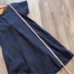 Theory  navy blue raglan lace up back shirt‎ dress Photo 3