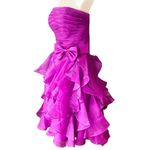 Elegant Purple Ruffle Holiday Sleeveless Party Dress by PRETTY MAIDS ~ Women's 8 Photo 1