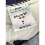 EXPRESS Vintage Skinny High Rise Ankle Button Fly Jeans Womens Size 0 Distressed Photo 5