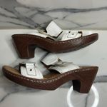 Born Women's White Leather Strappy Hook Loop Comfort Slide Mules Sandals Sz 9 Photo 4