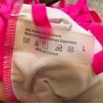 One Piece Hot Pink Barbie Fringe  Bikini Swimsuit Barbiecore Festival Large Photo 5