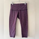 Lululemon  Wunder Under Crop II (Roll Down) Space Dye Naval Blue Magenta Photo 2