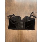 Victoria's Secret BlackVelvet corset bra 32C Wide Band Demi Cup Office Siren Photo 1
