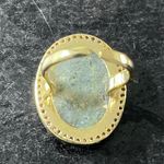 Anthropologie Vtg Labradorite Gold/ Diamond Oversized Adjustable Ring Photo 6